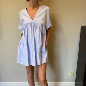 Light Blue Preppy Romper